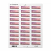 Roze Flamingo Tropische Strand Zonsondergang Etiket (Full Sheet)