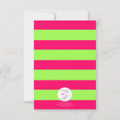 Roze Flamingo Tropische Vakantie Uitnodiging (Achterkant)