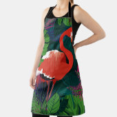 Roze Flamingo: Tropische Vlinder Harmonie. Schort (Insitu)
