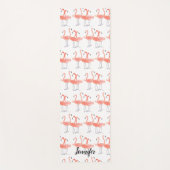 Roze flamingo Tropische vogels waterverf pastel Yogamat (Voorkant)