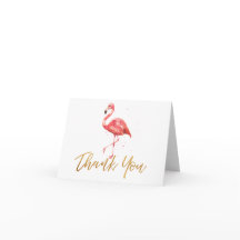 Roze Flamingo Tropische Waterverf Goud