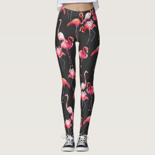 Roze Flamingo: Tropische Waterverf. Leggings