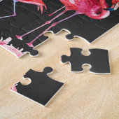 Roze Flamingo: Tropische Waterverf. Legpuzzel (Zijkant)