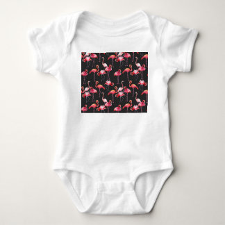 Roze Flamingo: Tropische Waterverf. Romper
