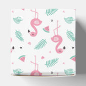 Roze Flamingo Tropische Zomer Vibes Party Favoriet Bedankdoosjes (Bovenkant)