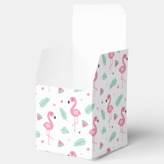 Roze Flamingo Tropische Zomer Vibes Party Favoriet Bedankdoosjes (Geopend)