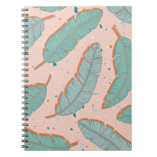 Roze flamingo tropische, zomerse achtergrond. notitieboek