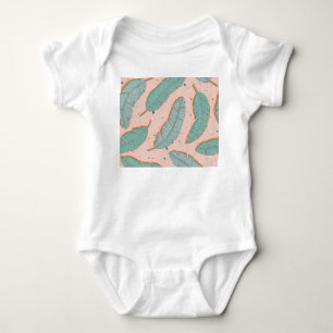 Roze flamingo tropische, zomerse achtergrond. romper