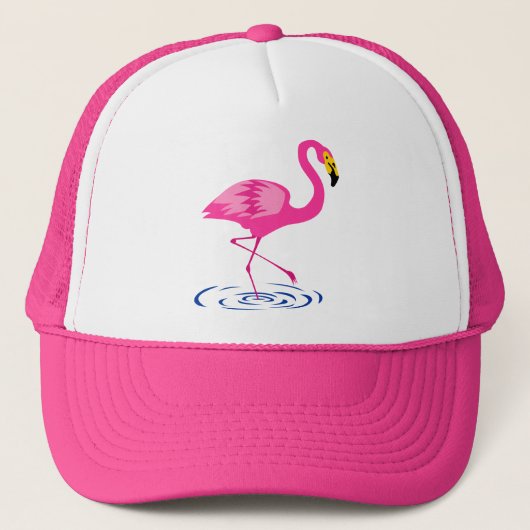 Roze Flamingo Trucker Pet (Voorkant)