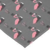Roze Flamingo Tuxedo Fun Gray Animal Tablecloth Tafelkleed (Gekanteld)