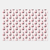 Roze Flamingo Tuxedo Fun Wrapping Paper Sheets (Voorkant 2)