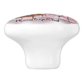 Roze Flamingo Typografie | GEPERSONALISEERD | Keramische Knop (Zijkant)