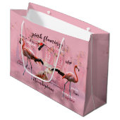 Roze Flamingo Typografie | GEPERSONALISEERD | Large Cadeautasje (Voorkant Gekanteld)