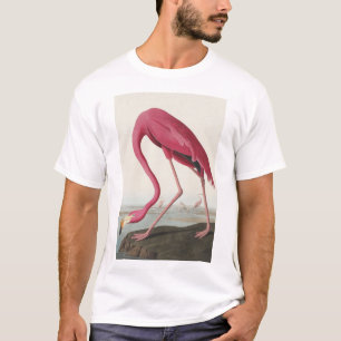 Roze Flamingo uit Amerikaanse vogels T-shirt