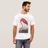 Roze Flamingo uit Amerikaanse vogels T-shirt (Voorkant volledig)