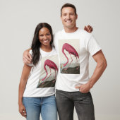 Roze Flamingo uit Amerikaanse vogels T-shirt (Unisex)