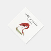 Roze Flamingo uit de Vintage-tijd #1 Servetten (Hoek)