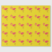 Roze flamingo unieke pop kunst cadeaupapier (Vlak)