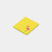 Roze flamingo unieke pop kunst post-it® notes (Schuin)