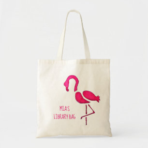 Roze flamingo unieke pop kunst tote bag