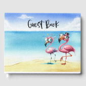 Roze Flamingo Vacation Rental Guest Book Gastenboek (Voorkant)