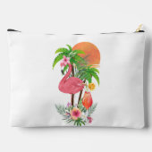 Roze Flamingo Vakantie Grote Accessoirezak Etui (Achterkant)