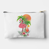 Roze Flamingo Vakantie Kleine Accessoirezak Etui (Achterkant)