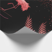 Roze Flamingo Valentijn inpakpapier (Hoek)