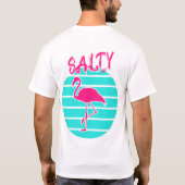 Roze Flamingo van Salty AF T-shirt (Achterkant)