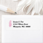 Roze Flamingo Veer veer retour adreslabels Etiket (Insitu)