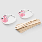 Roze Flamingo Veilingpeddel Handwaaier (Niet-gemonteerd)