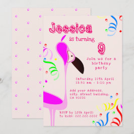 Roze Flamingo Verjaardag Kaart