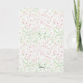 Roze Flamingo Verjaardag Kaart (Achterkant)