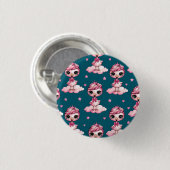 Roze Flamingo Verjaardagsfeestje Ronde Button 3,2 Cm (Voorkant /achterkant)