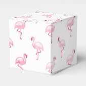 Roze Flamingo Verjaardagsfeestpatroon Bedankdoosjes (Voorkant Zijde)