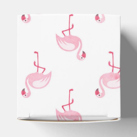 Roze Flamingo Verjaardagsfeestpatroon Bedankdoosjes (Bovenkant)