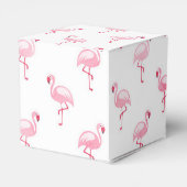 Roze Flamingo Verjaardagsfeestpatroon Bedankdoosjes (Achterkant)