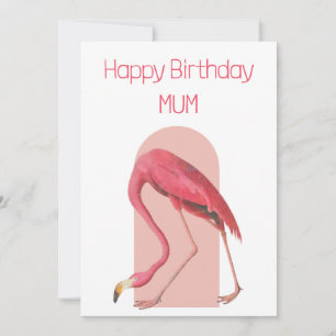  roze flamingo verjaardagskaart feestdagenkaart