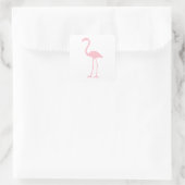 Roze Flamingo Vierkante Sticker (Tas)