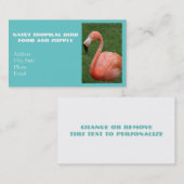 Roze Flamingo Visitekaartje (Voorkant / Achterkant)
