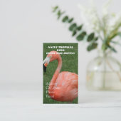 Roze Flamingo Visitekaartje (Staand voorkant)