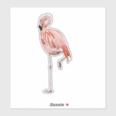 Roze Flamingo Vogel Grote Sticker (Vel)