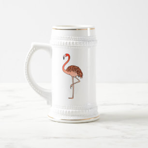 Roze Flamingo Vogel Lijnkunst-57567 Koffiemok Bierpul