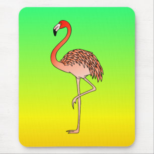 Roze Flamingo Vogel Lijnkunst-57567 Koffiemok Muismat