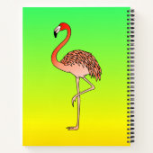 Roze Flamingo Vogel Lijnkunst-57567 Koffiemok Notitieboek (Achterkant)