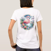 Roze Flamingo Vogel Sublimatie T-shirt (Achterkant)