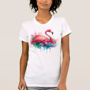 Roze Flamingo Vogel Sublimatie T-shirt
