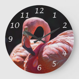 Roze Flamingo Vogel Wandklok