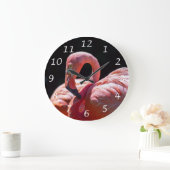 Roze Flamingo Vogel Wandklok (Huis)