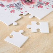 Roze Flamingo, vogel, waterverf Jigzaag Puzzle Legpuzzel (Zijkant)